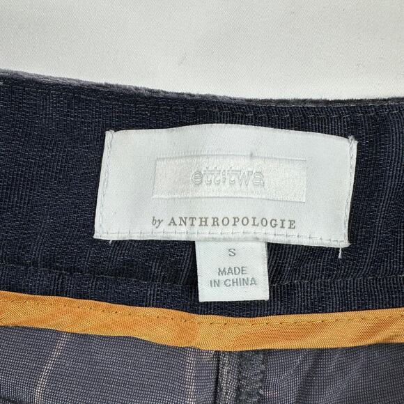 Anthropologie Ett Twa Pants Womens Small Gray Jesse Velvet Floral Wide Leg Party - Picture 4 of 12